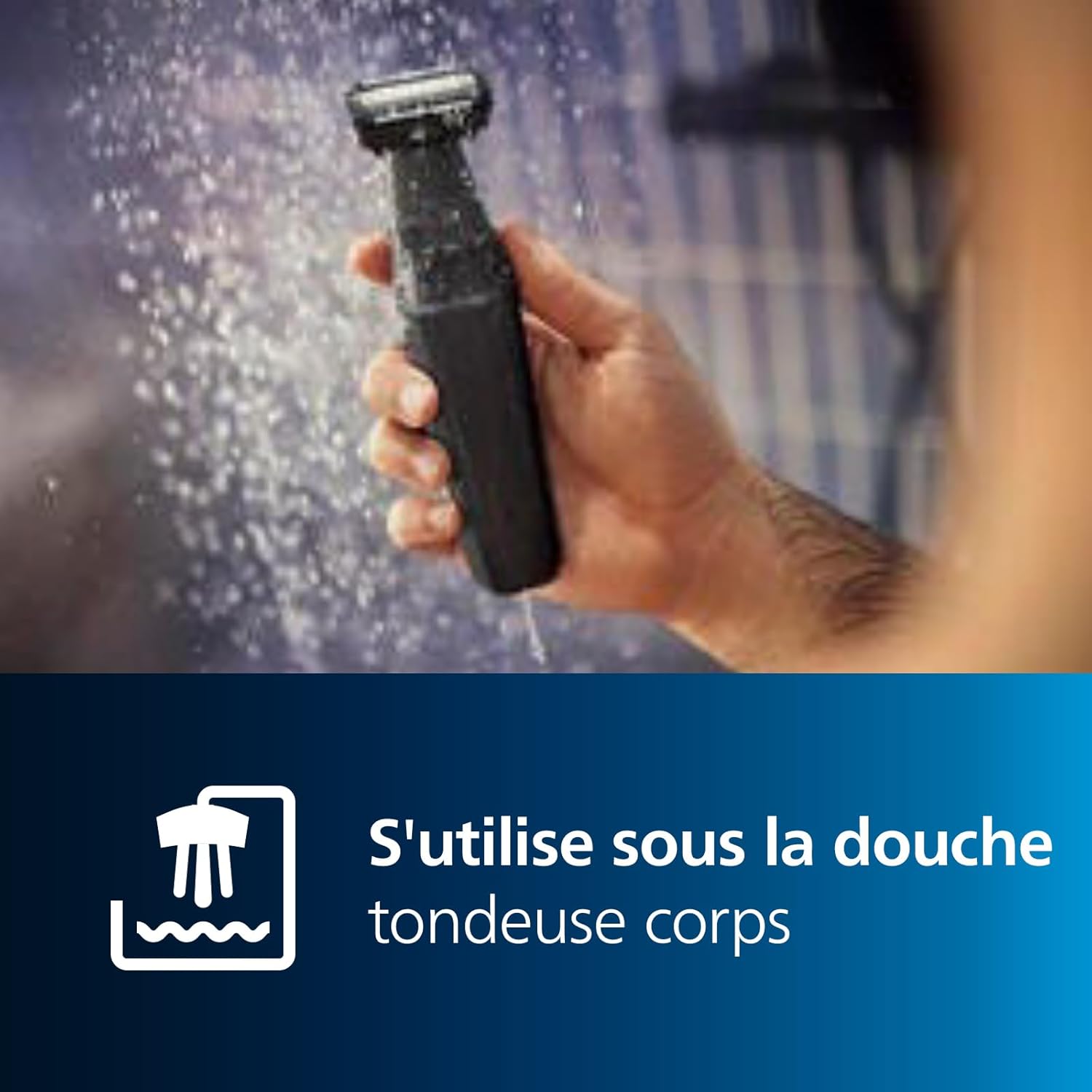 Philips Bodygroom Series 3000 - tondeuse corps et entrejambe étanche, rasage de près confortable, pour toutes les zones du corps, 50 min. Autonomie, modèle BG3017/01