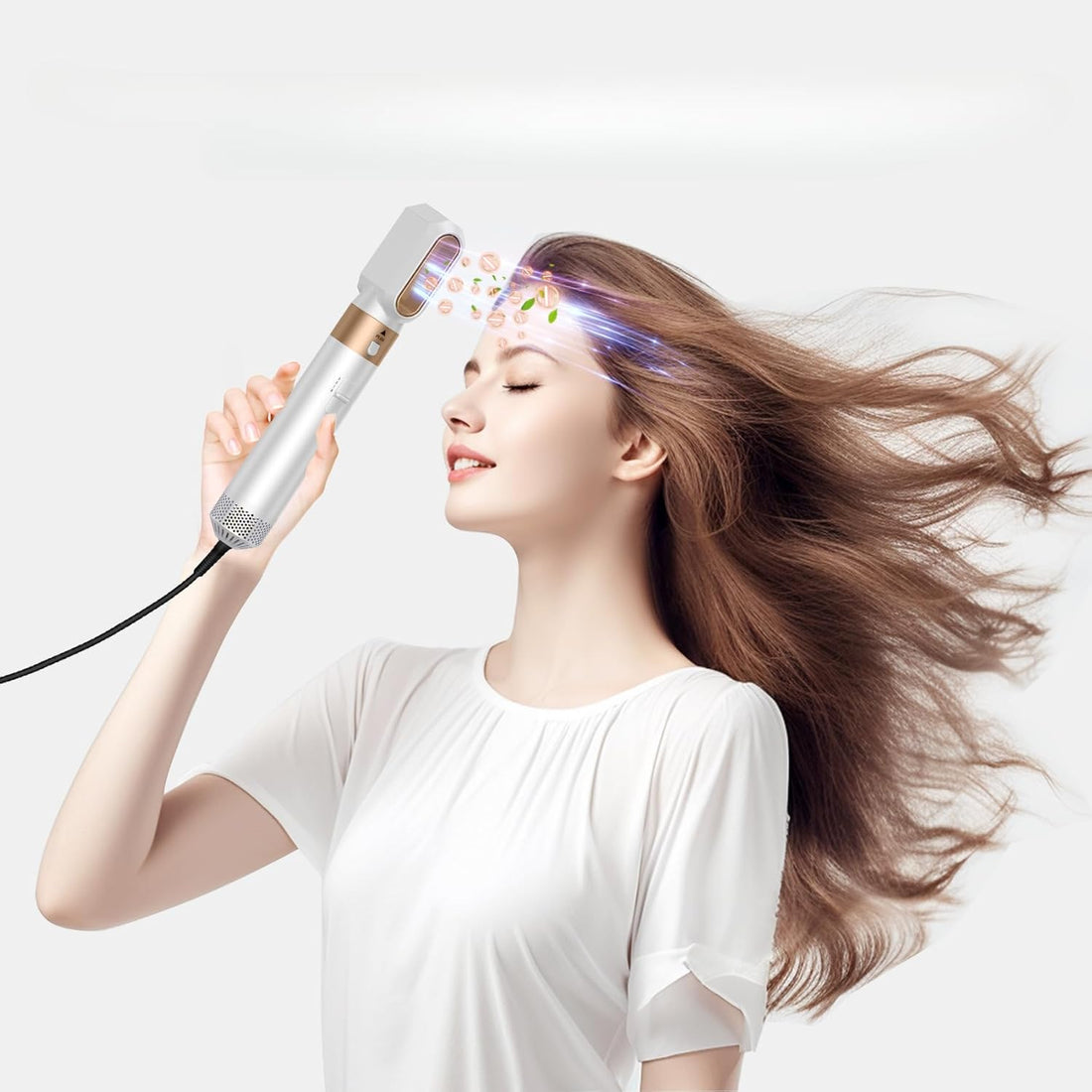 Novaa Airstyler 5-en-1 – Sèche-Cheveux Ionique(Blanc)